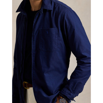 Garment Dye Cotton Long Sleeve Full Zip Overshirt