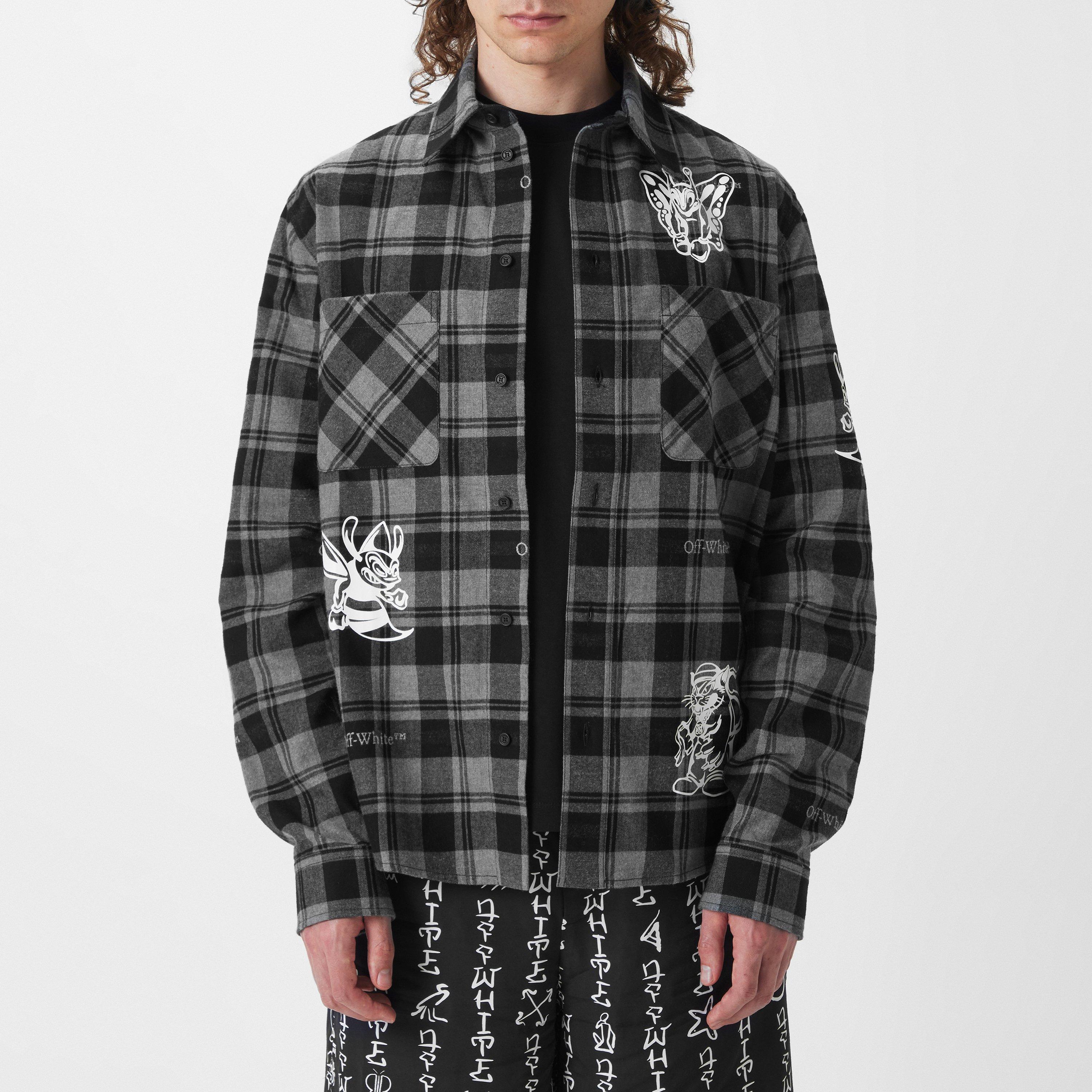 Character Check Cotton Long Sleeve Flannel Overshirt