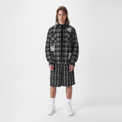 Character Check Cotton Long Sleeve Flannel Overshirt