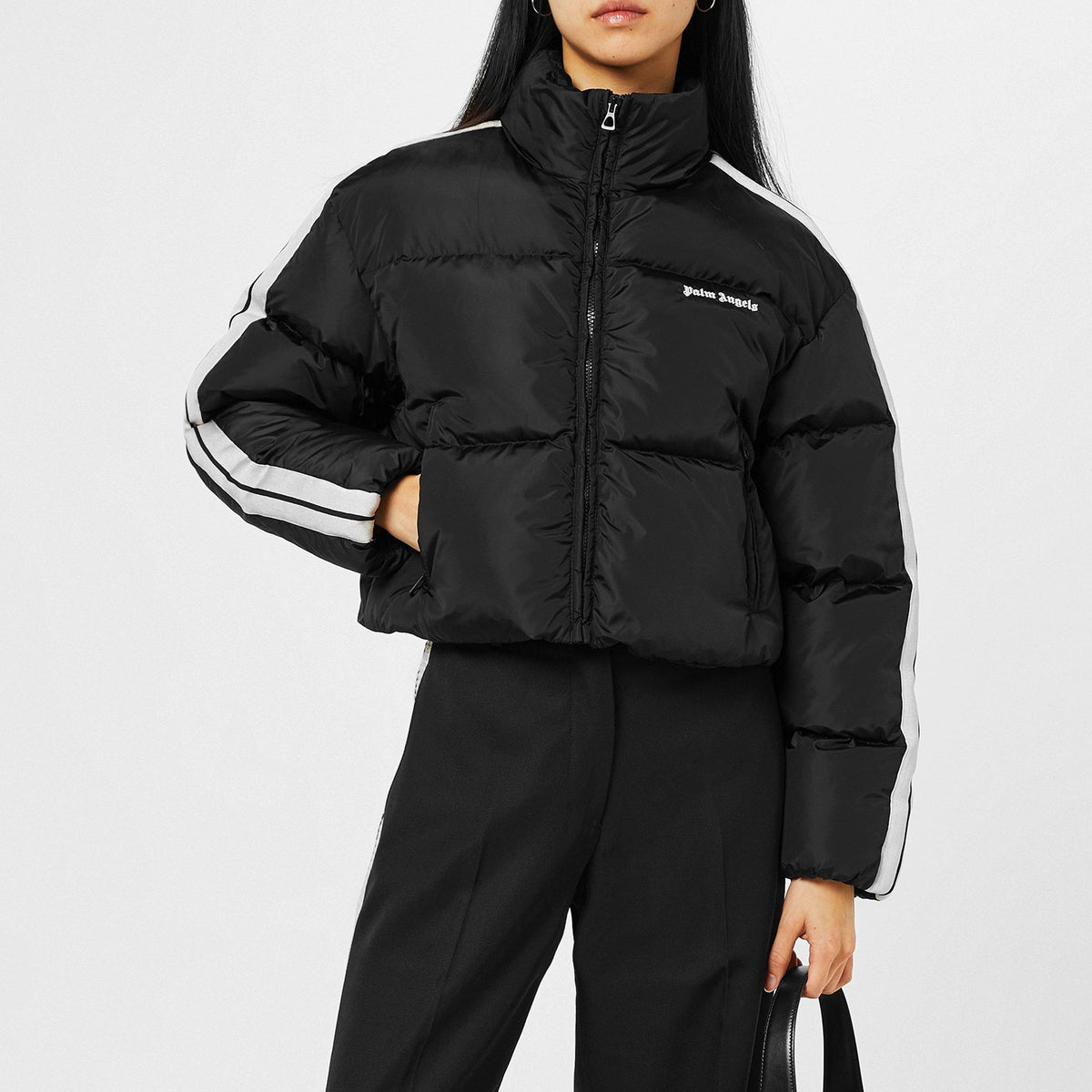 Cropped Track Padded Jacket