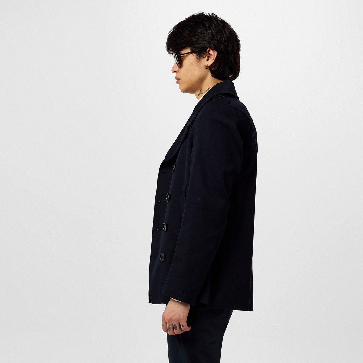 Double Breasted Wool Peacoat