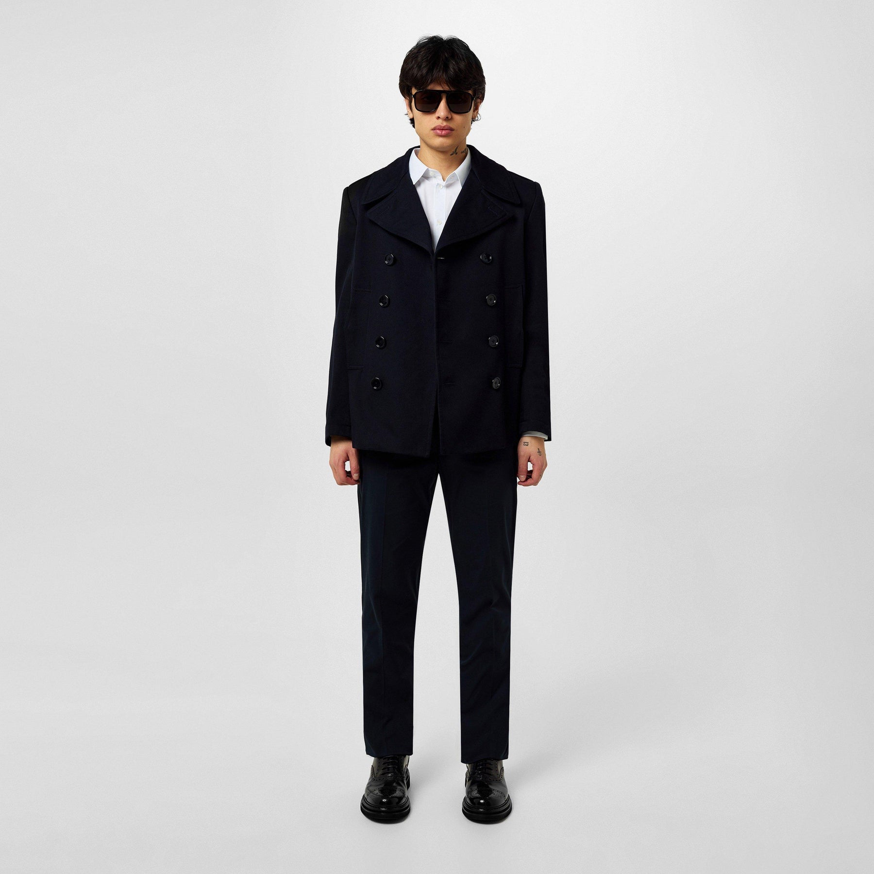 Double Breasted Wool Peacoat