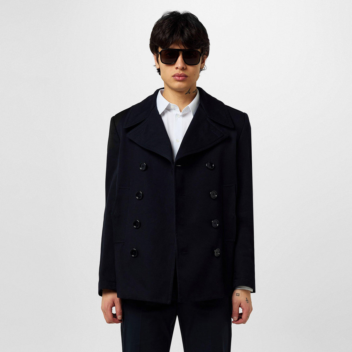 Double Breasted Wool Peacoat