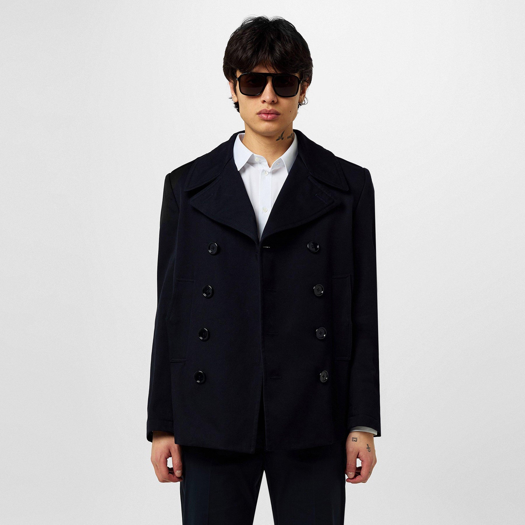 Double Breasted Wool Peacoat