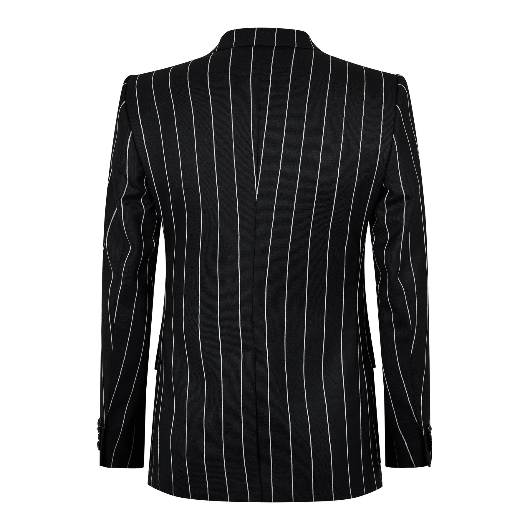 Double-Breasted Pinstripe Blazer