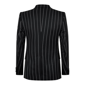 Double-Breasted Pinstripe Blazer