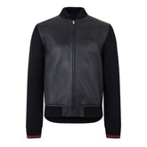 Leather Knit Jacket
