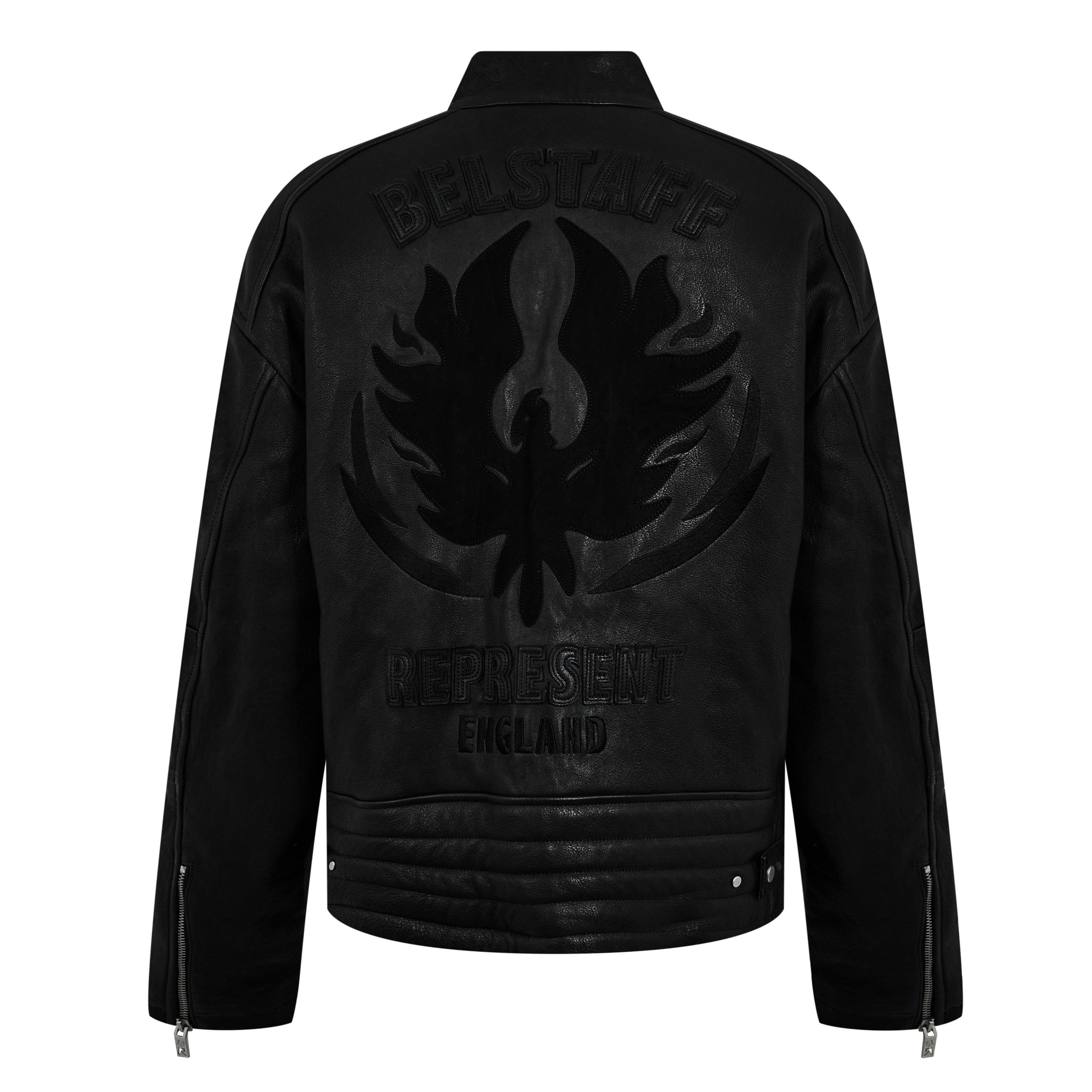 Men's Rep Leather Race Jacket, Road-worn Design