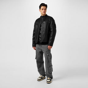 X Belstaff Leather Race Jacket