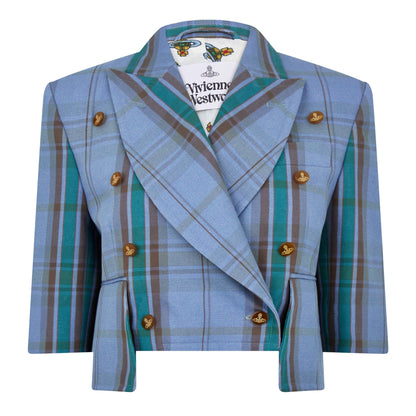 Tartan Cropped Blazer