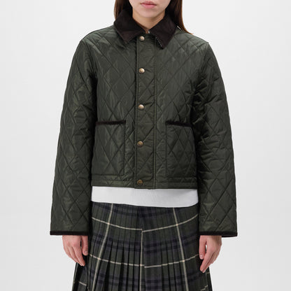 Cropped Diamond Quilted Jacket