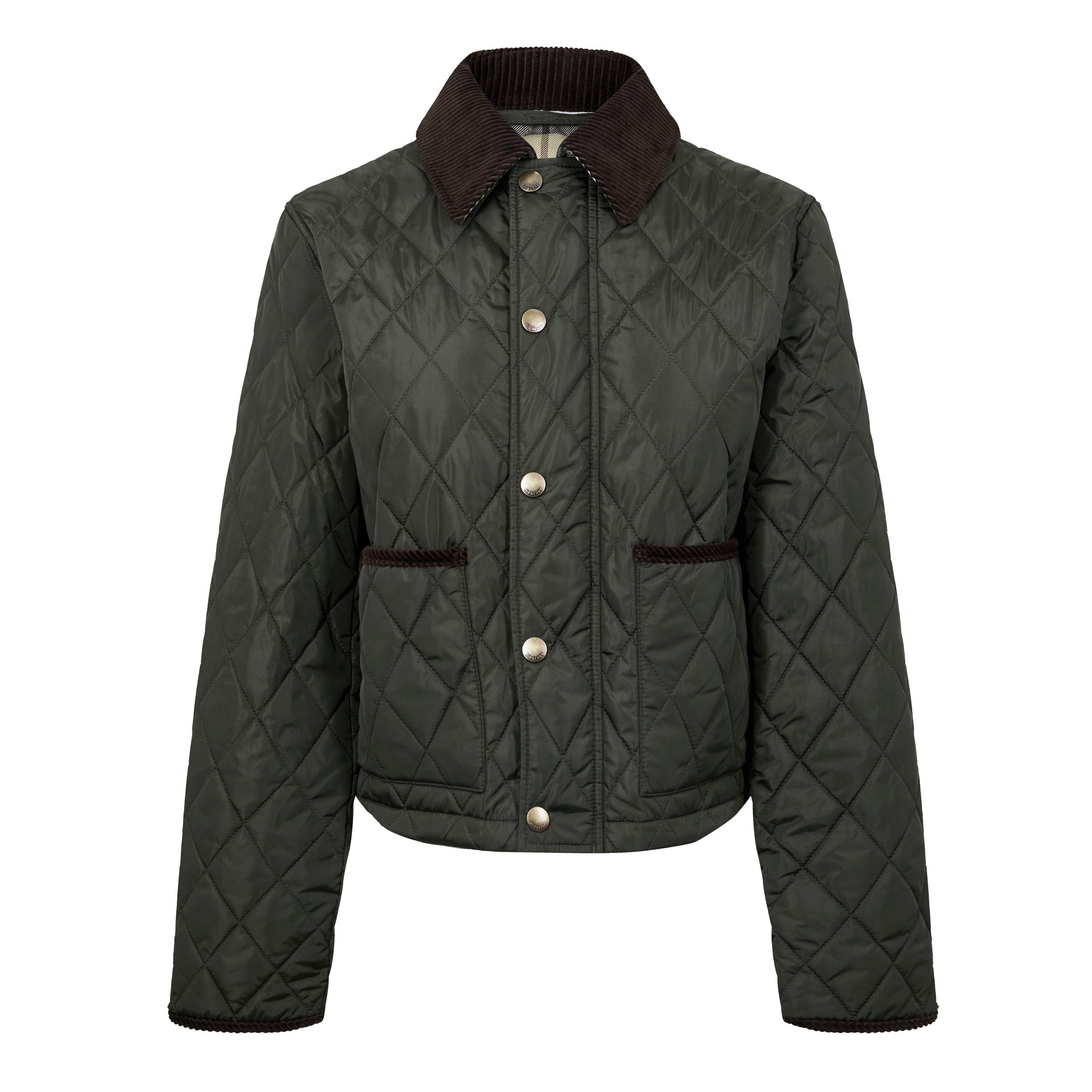 Cropped Diamond Quilted Jacket