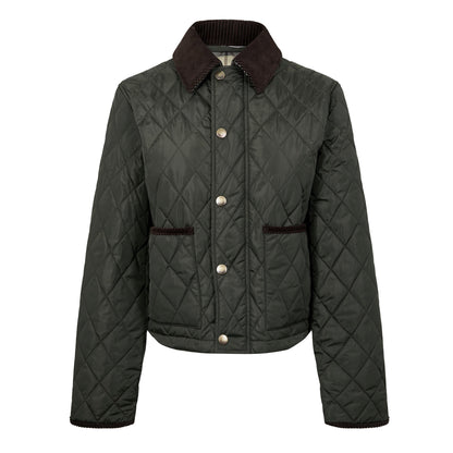 Cropped Diamond Quilted Jacket
