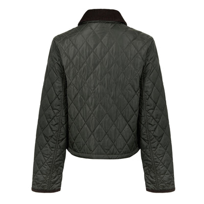 Cropped Diamond Quilted Jacket