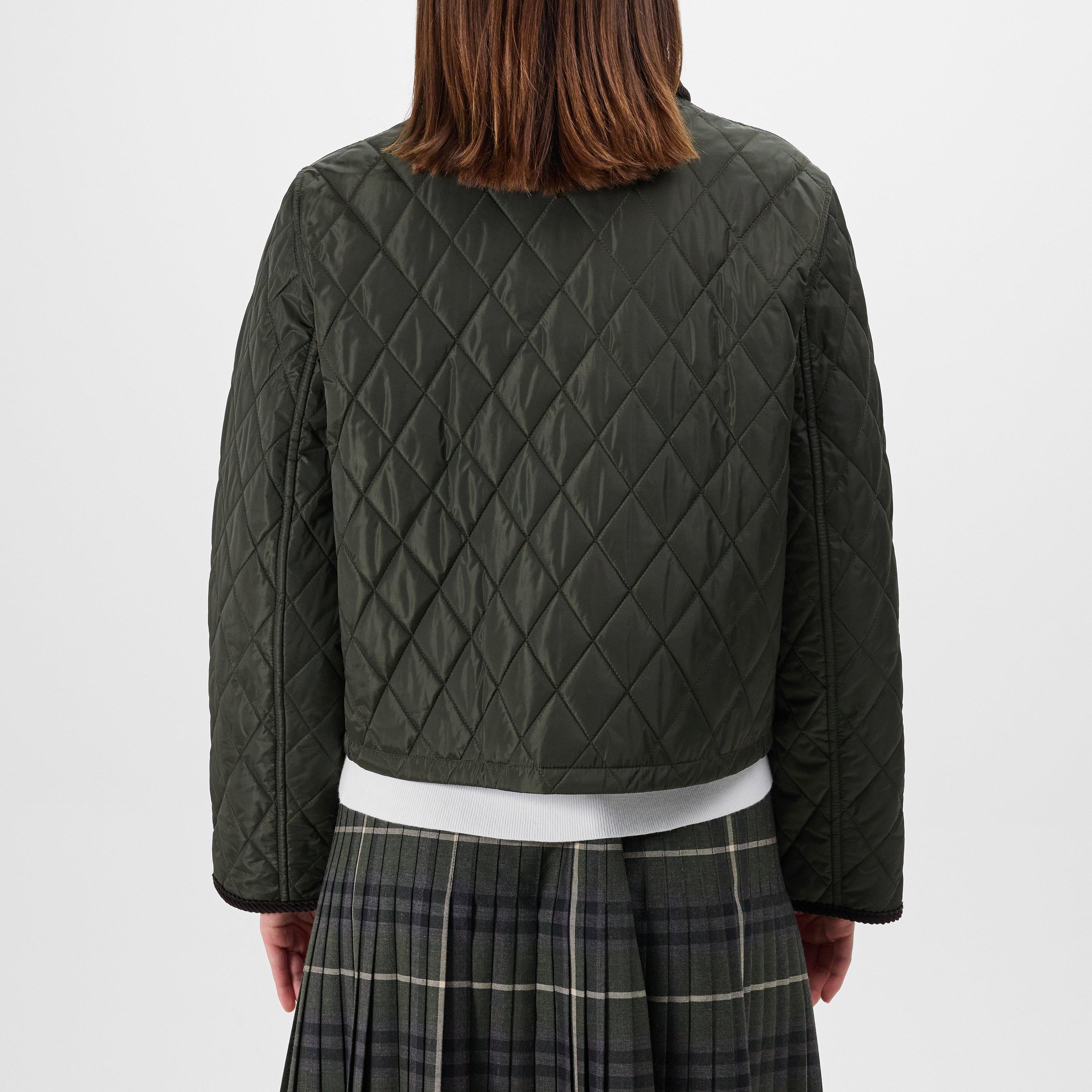 Cropped Diamond Quilted Jacket