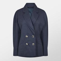 Wool Long Sleeve Slim Fit Blazer
