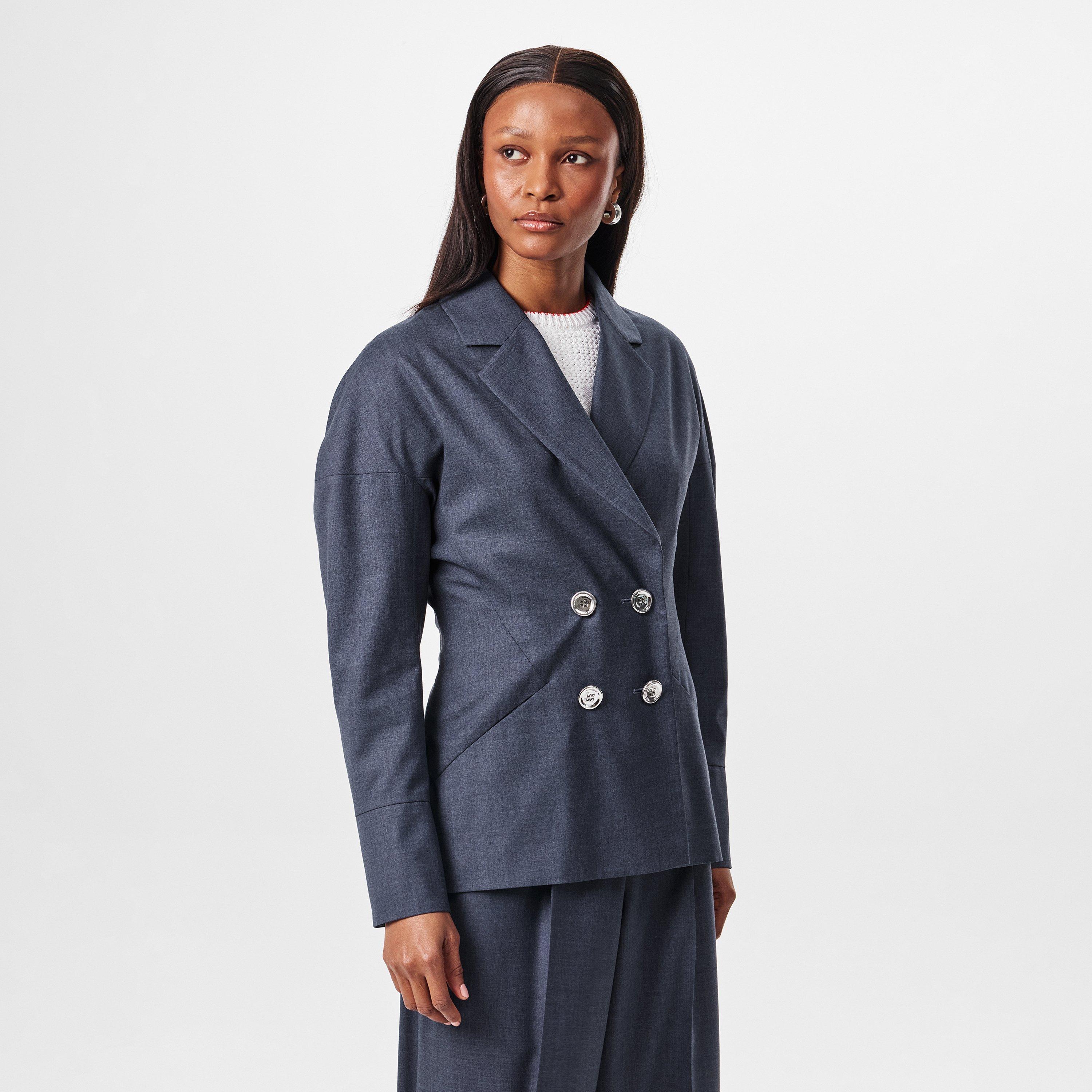 Wool Long Sleeve Slim Fit Blazer