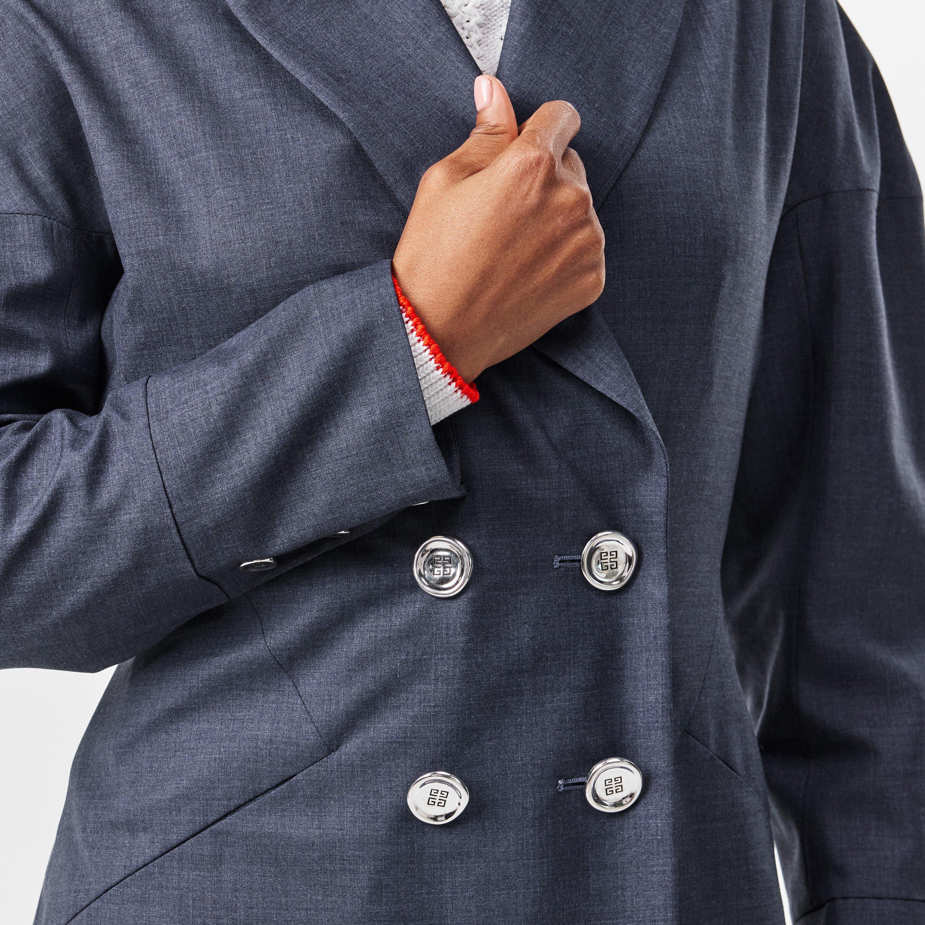 Wool Long Sleeve Slim Fit Blazer