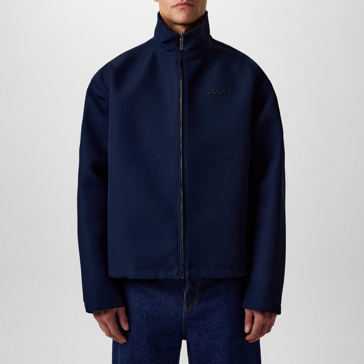 Zip Jacket With Logo Embroidery