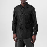 Wool Silk Faille Safari Jacket
