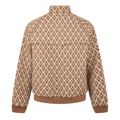 All Over Logo Wool Zip Jacket