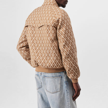 All Over Logo Wool Zip Jacket