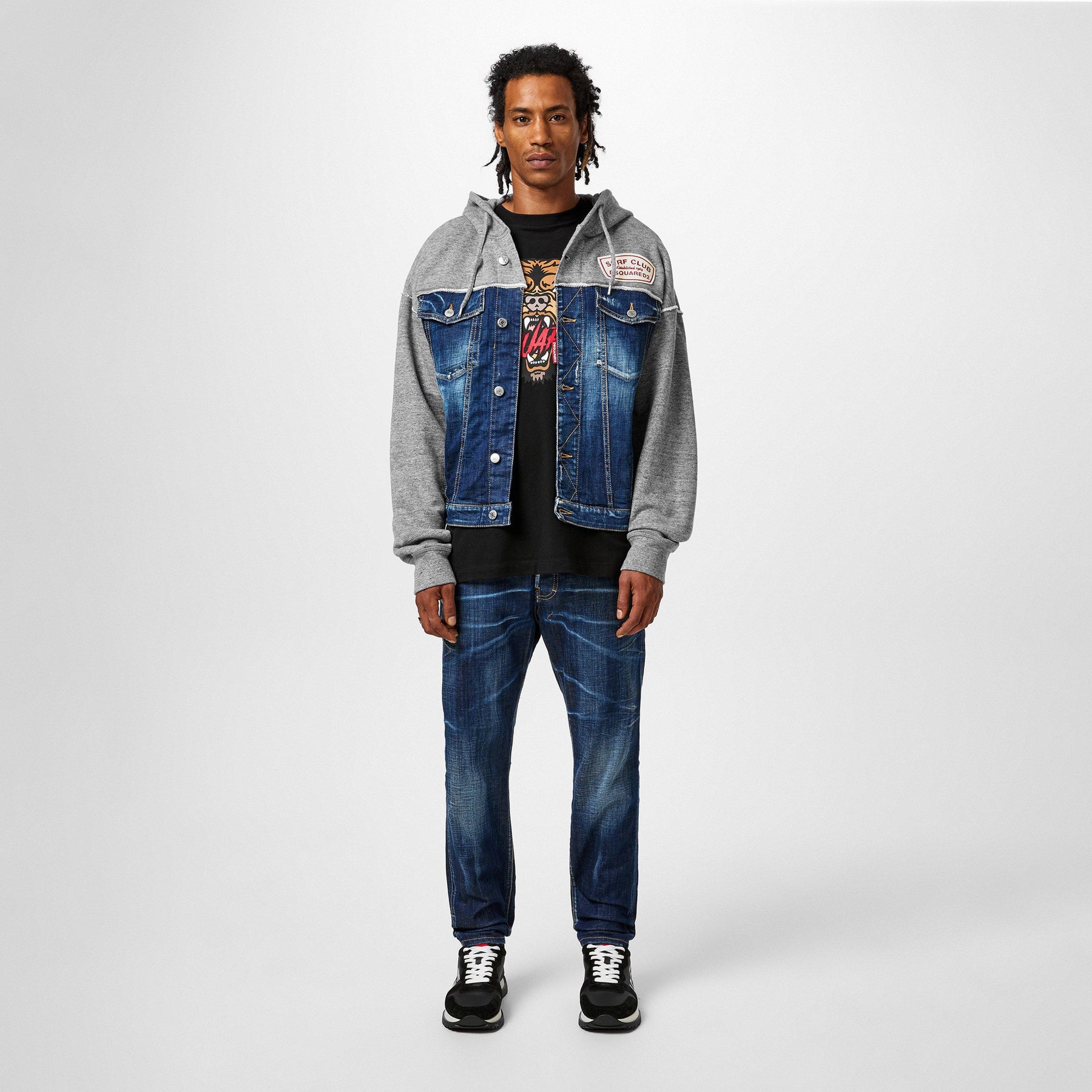 Panelled Hooded Jacket