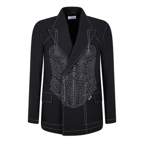 Men's Body Stitch Tux Jacket with Contrast Stitching
