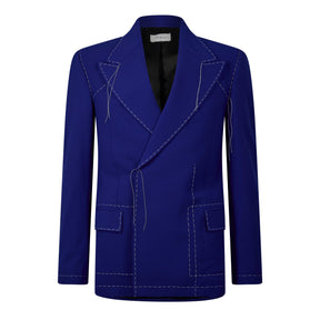 Runway Body Stitch Double-Breasted Jacket