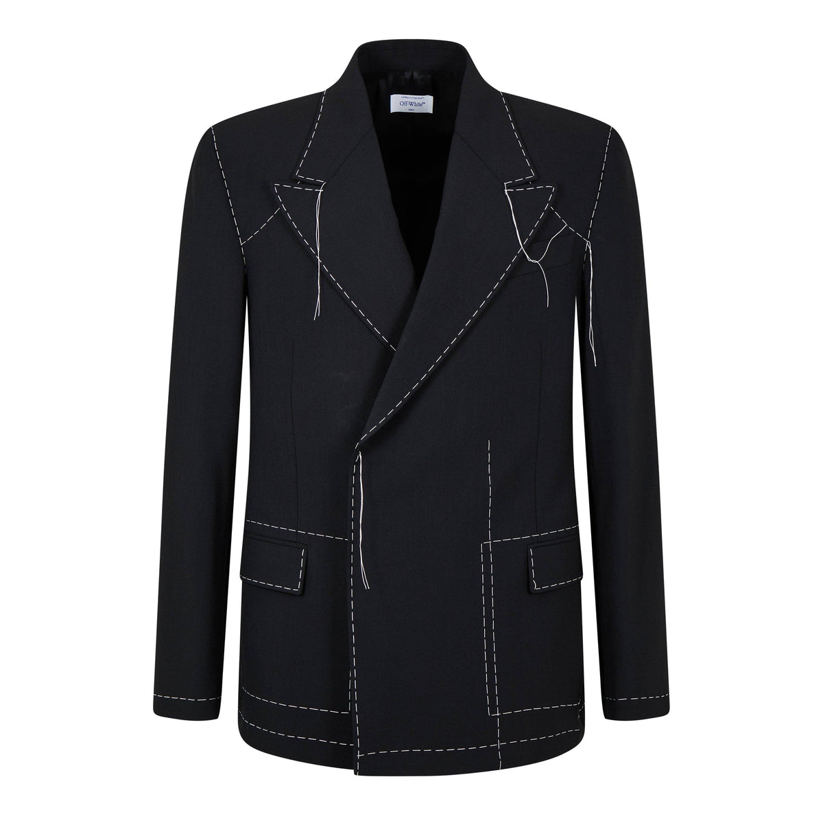 Runway Body Stitch Double-Breasted Jacket