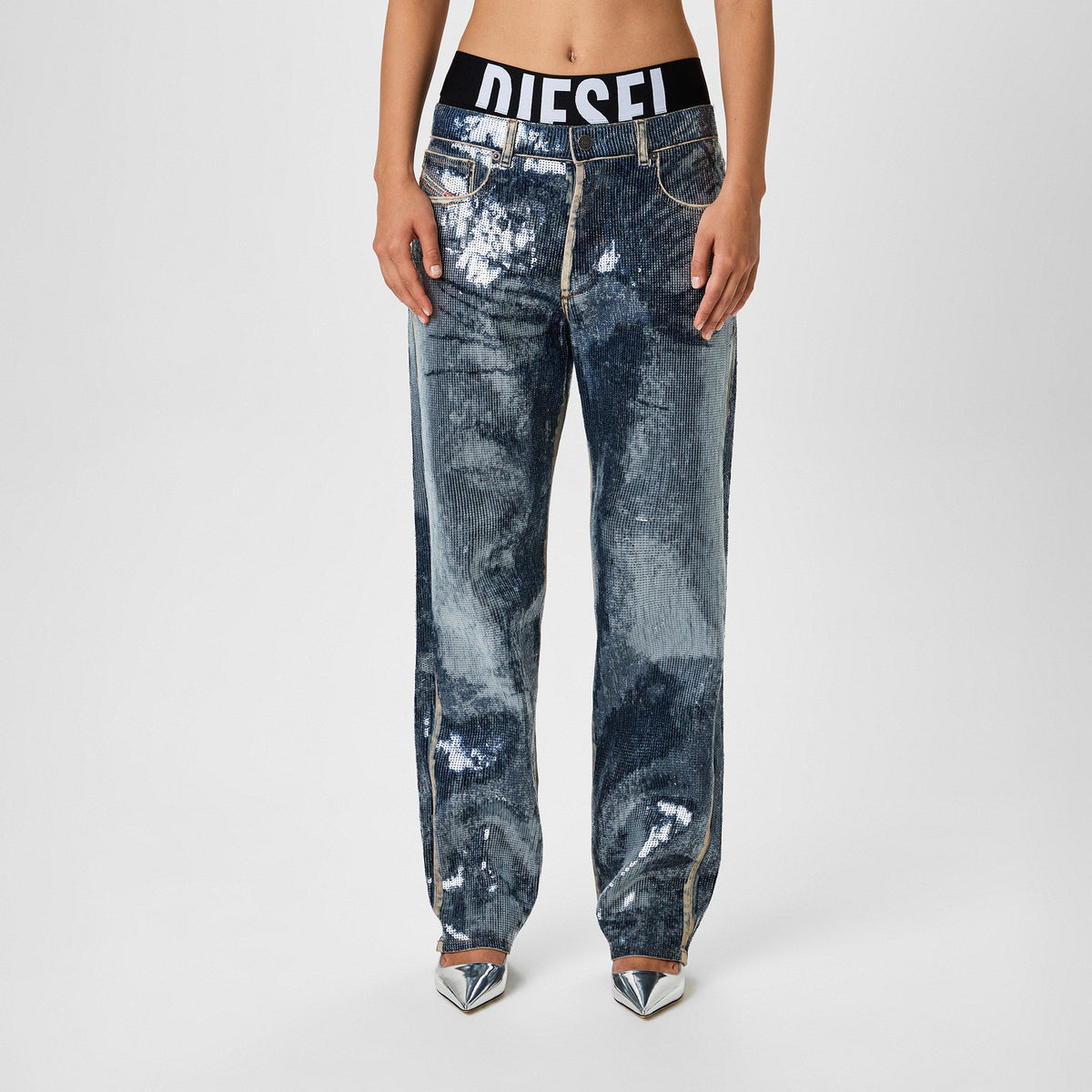 D-Ark Sequin Bootcut Jeans