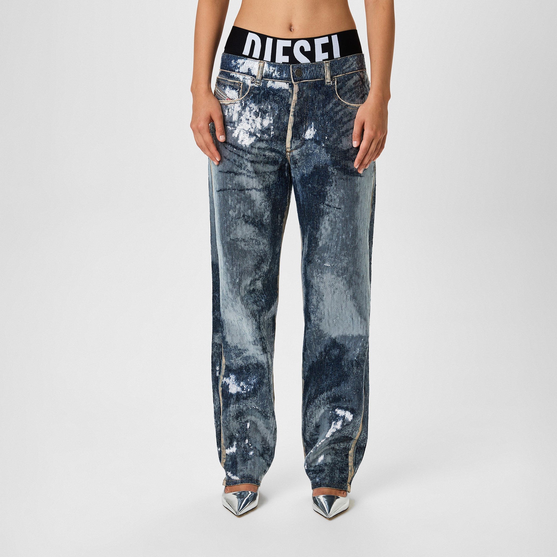 D-Ark Sequin Bootcut Jeans