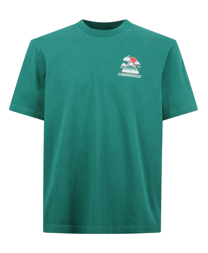 Casablanca Cotton Crewneck T-shirt with Print