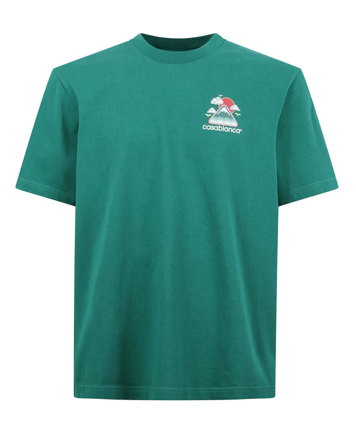 Casablanca Cotton Crewneck T-shirt with Print
