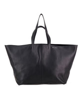 Maxi Tote Bag in Black Leather
