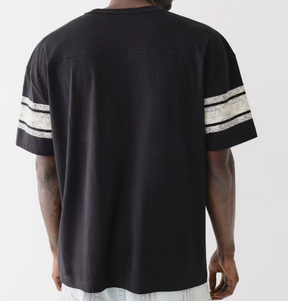 BUDDHA LOGO VARSITY STRIPED TEE