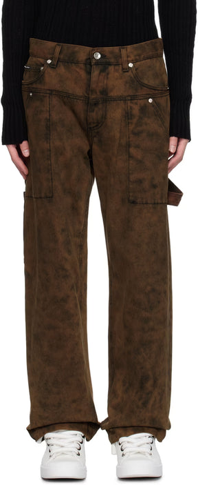 Dolce&Gabbana Brown Plaque Jeans