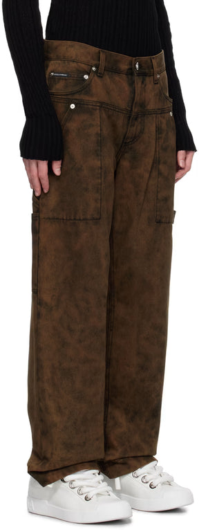 Dolce&Gabbana Brown Plaque Jeans