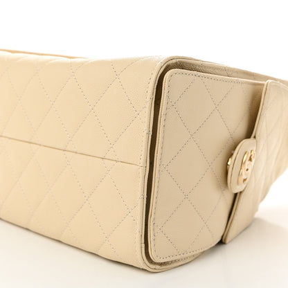 Chanel Caviar Quilted Small Chanel 25 Handbag Light Beige