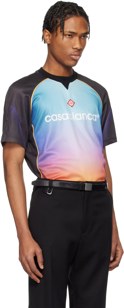 Multicolor Gradient Football T-shirt