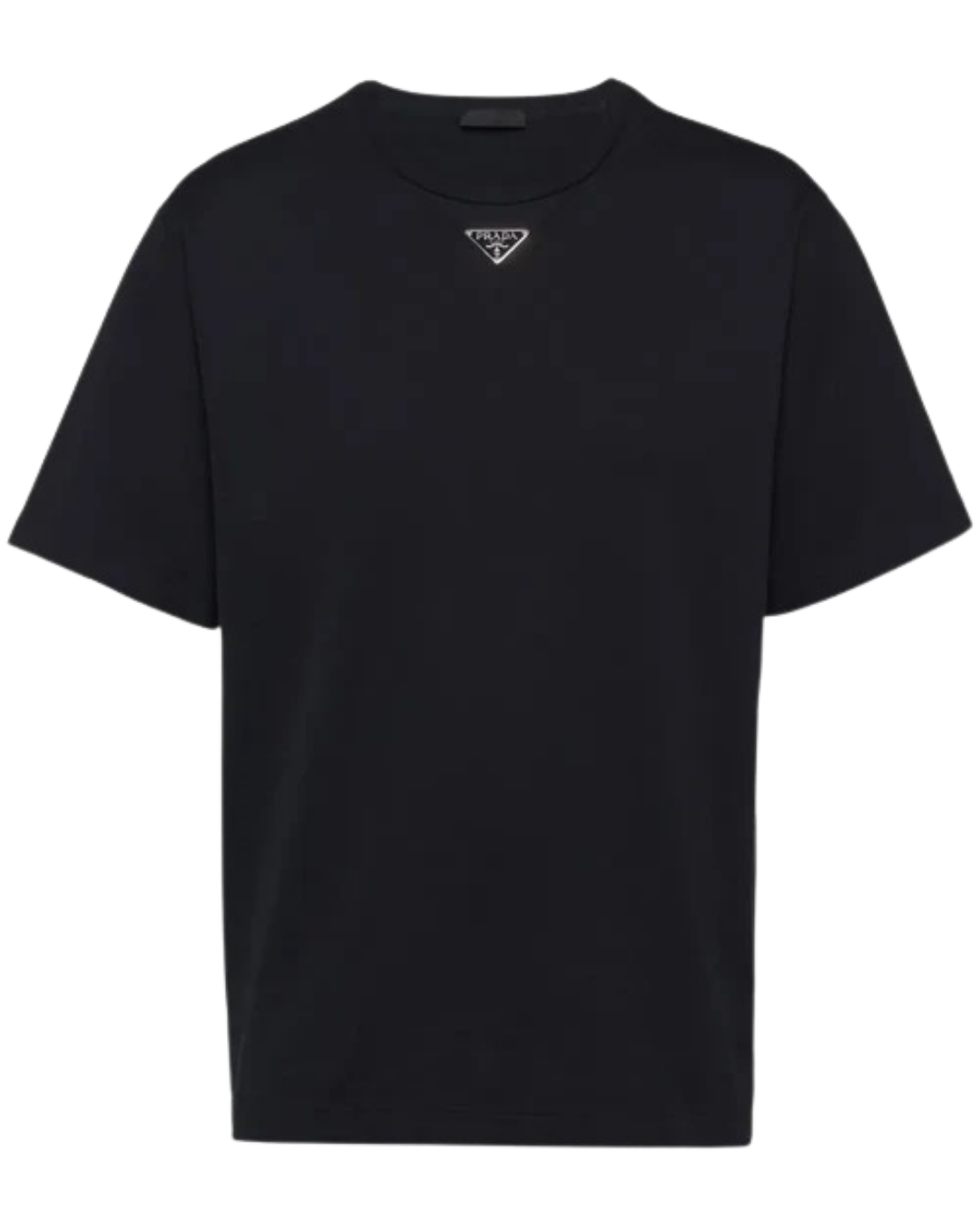Prada Triangle Plaque T-Shirt in Black