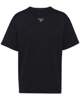 Prada Triangle Plaque T-Shirt in Black