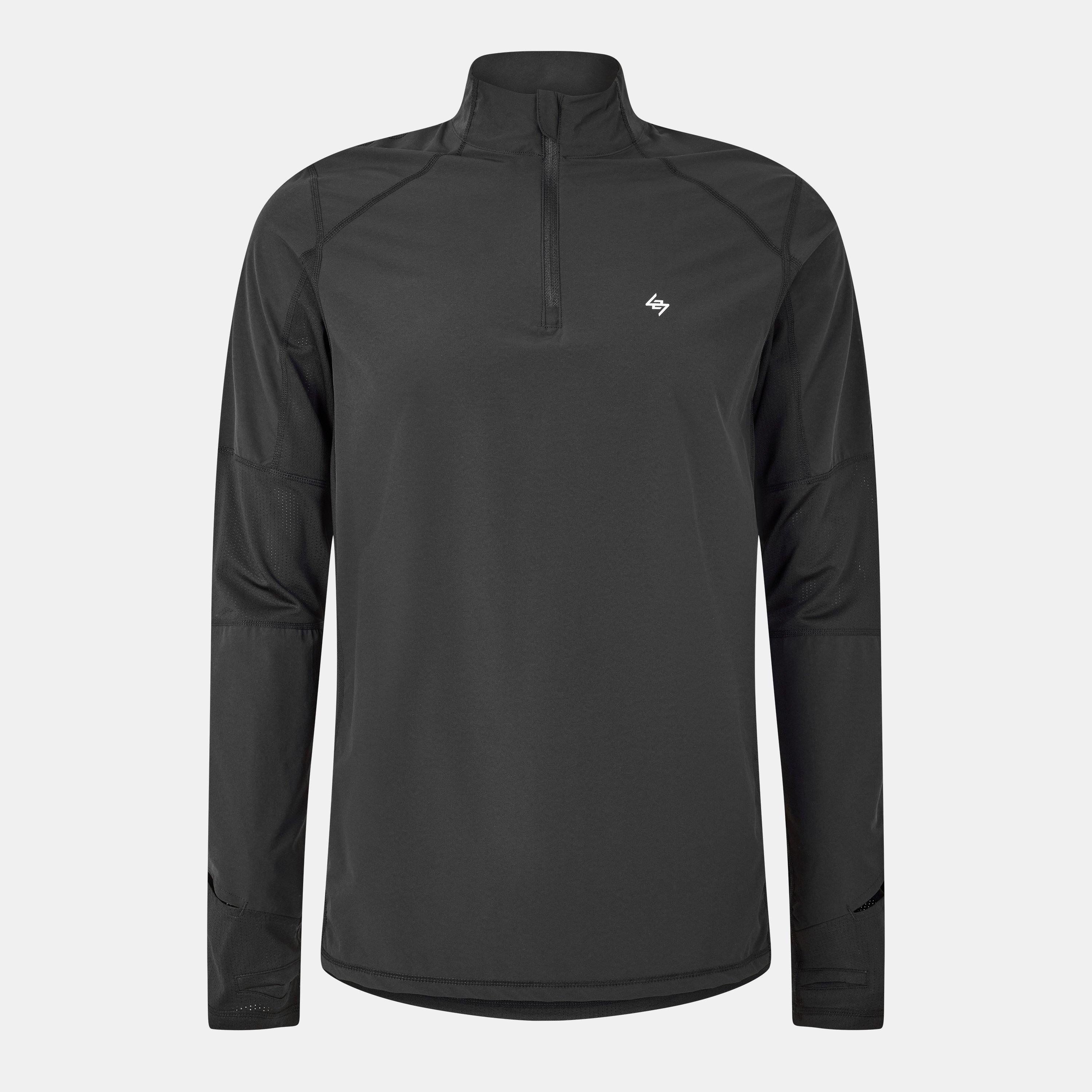 Men's Quarter-Zip Long-Sleeve Performance Gym Top