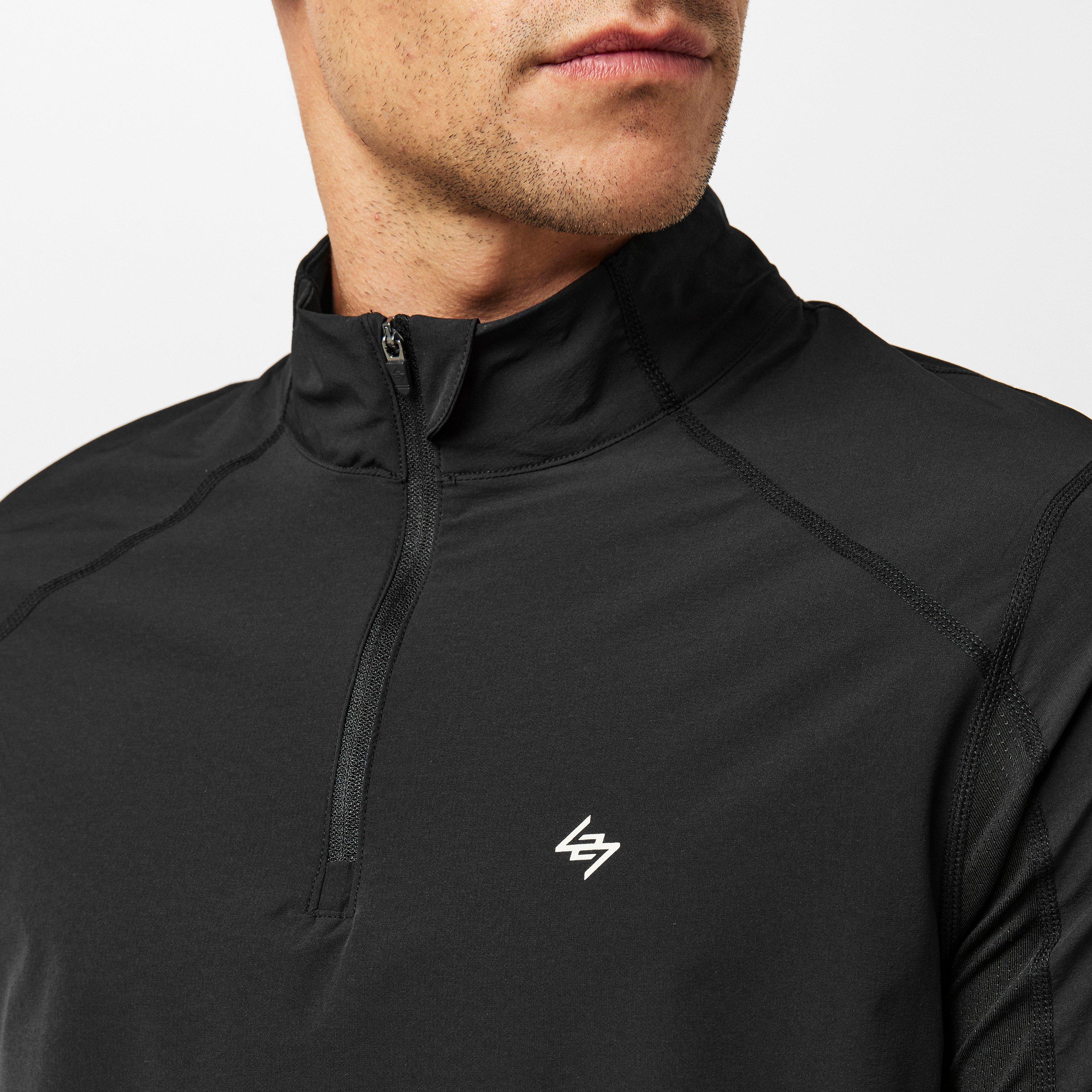 Men's Quarter-Zip Long-Sleeve Performance Gym Top