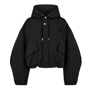 La Parka Courte Caraco Hooded Canvas Jacket