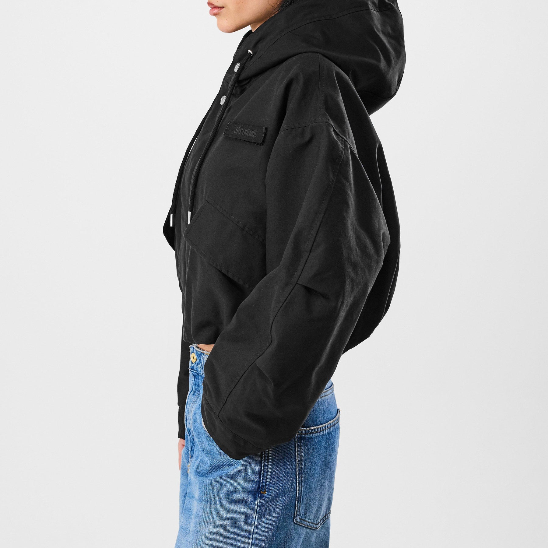 La Parka Courte Caraco Hooded Canvas Jacket