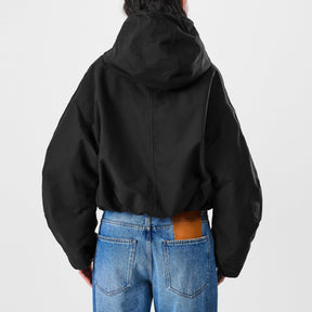 La Parka Courte Caraco Hooded Canvas Jacket