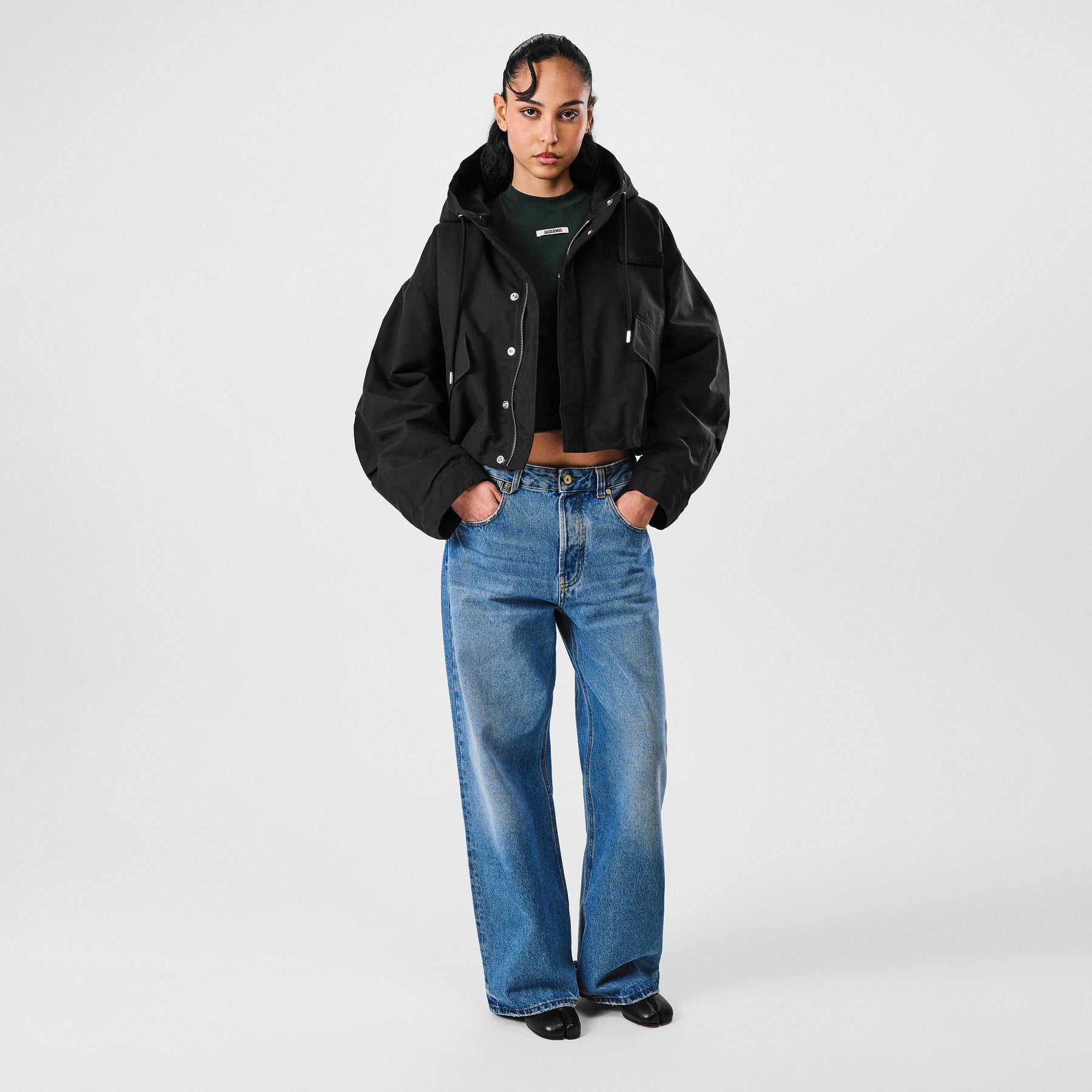 La Parka Courte Caraco Hooded Canvas Jacket