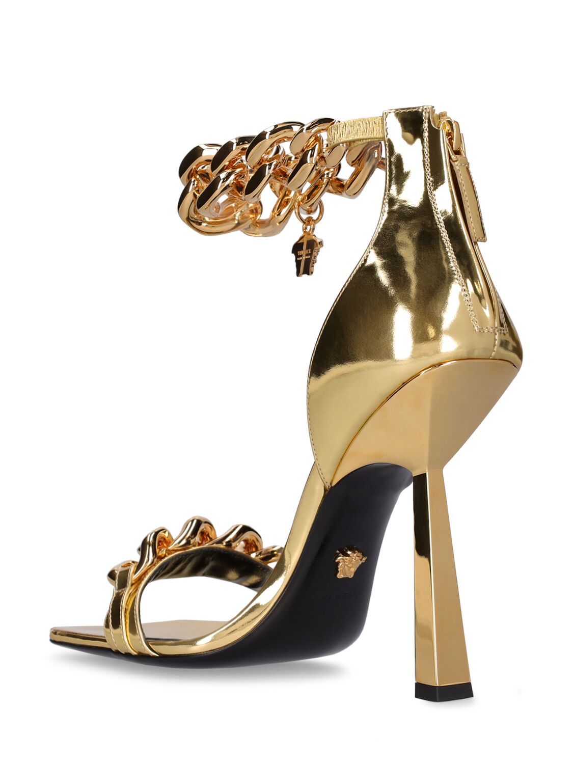 Versace Versace 110mm Metallic leather sandals - Size: UK 4 Heels | Shop From The Mirage
