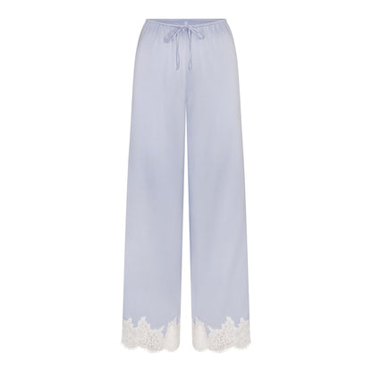 Silk Lace Straight Leg Pant